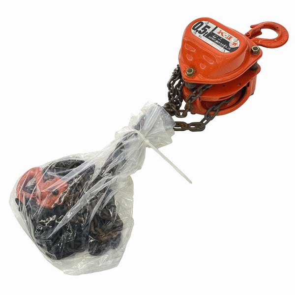 ☆中古品セット☆ELEPHANT 象印 0.5t チェーンブロック K-2型 750kg レバーブロック Y-075 荷揚げ 荷締め128658 - 8
