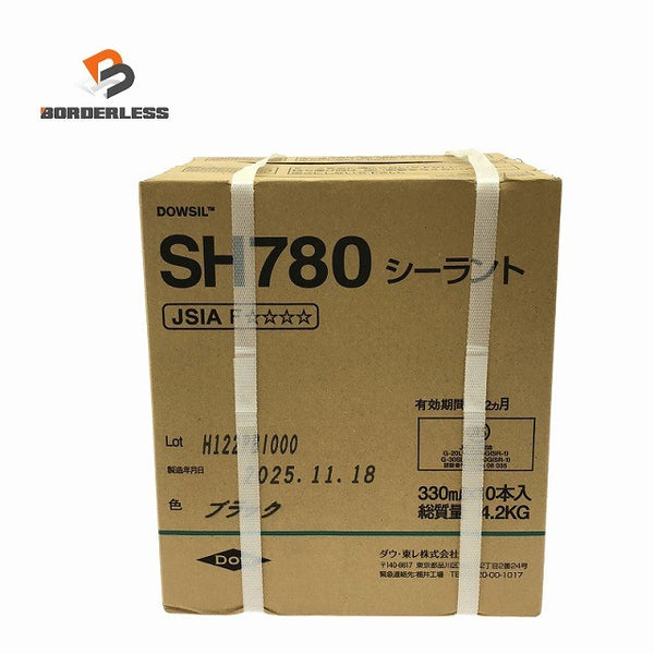 ☆未使用品2ケースセット☆ダウ・東レ株式会社 シーラント ブラック SH780  330ml×10本入×2ケースセット コーキング材 内装132924 - 1