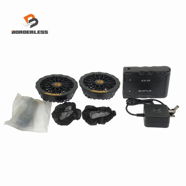 ☆美品☆BURTLE バートル 30V エアークラフト専用バッテリー AC10(マットブラック) ファンユニット AC10-1 ブラック128588 - 1