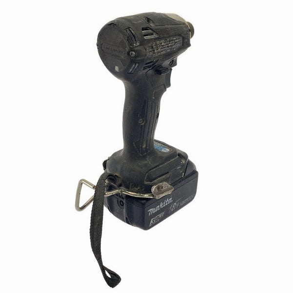 ☆中古品☆makita マキタ 18V 充電式インパクトドライバー TD172D 黒/ブラック バッテリ2個(18V3.0Ah) 充電器付 コードレス119260 - 4