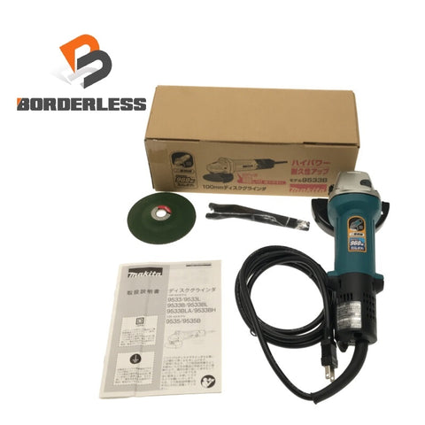 ☆未使用品☆makita マキタ 100V 100mm ディスクグラインダー 9533B 小型 コード式 ディスクサンダー 研磨 研削 切削 切断118364