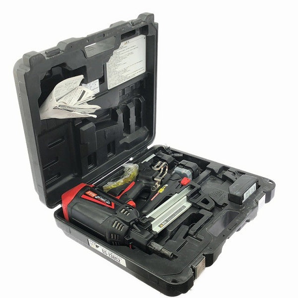 ☆美品☆MAX マックス 6V 充電式ガスネイラ GS-738C2 バッテリ2個(1.5Ah) 充電器 ケース付 ガス式鋲打機 ガス式鋲打ち機 ピン打機119462 - 2
