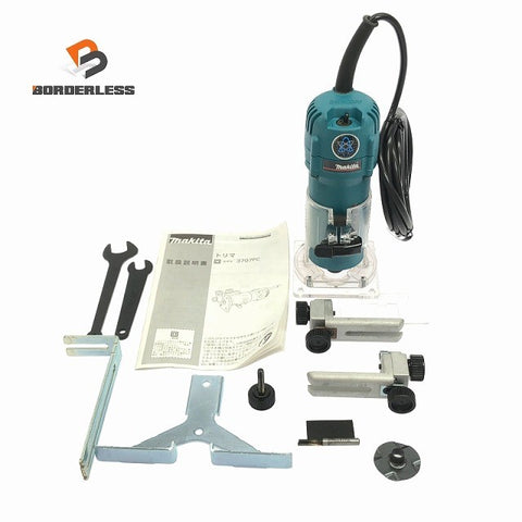 ☆中古品※コメント必読☆makita マキタ 100V トリマ 3707FC 電動工具 面取り 溝切り 型抜き 窓抜き トリミング 木材加工 DIY123790