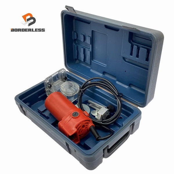☆中古品☆E-value イーバリュー 100V トリマー EWT-400 ケース付 コード式 木材加工 トリミング ルーター DIY/日曜大工 藤原産業130537 - 1