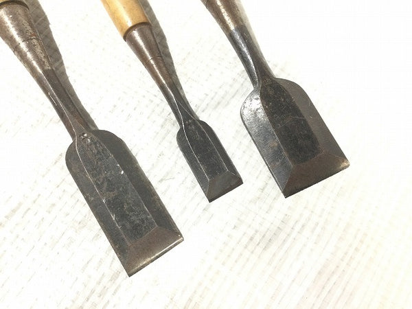 ☆中古品☆瓢箪 ひょうたん印 追い入れ鑿 9本セット 1分/3mm～1寸6分/48mm 追入れ鑿 叩き鑿 ノミ のみ 大工道具 木材加工111144 - 10