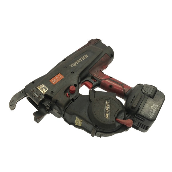 ☆中古品☆MAX マックス リバータイヤ 鉄筋結束機 14.4V RB-440T-B2CA/1440A バッテリー2個 充電器 ケース付 TWINTIER ツインタイア119447 - 4