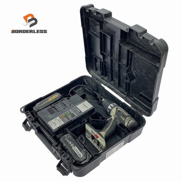 ☆中古品☆Panasonic パナソニック 14.4V 充電ドリルドライバー EZ7441 バッテリ2個(3.3Ah) 充電器 ケース付 充電式ドライバドリル130420 - 1