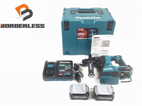 ☆未使用品☆makita マキタ 40Vmax 28mm 充電式ハンマドリル HR001GRDX バッテリ2個(2.5Ah) 充電器 ケース コードレス ハンマドリル128565