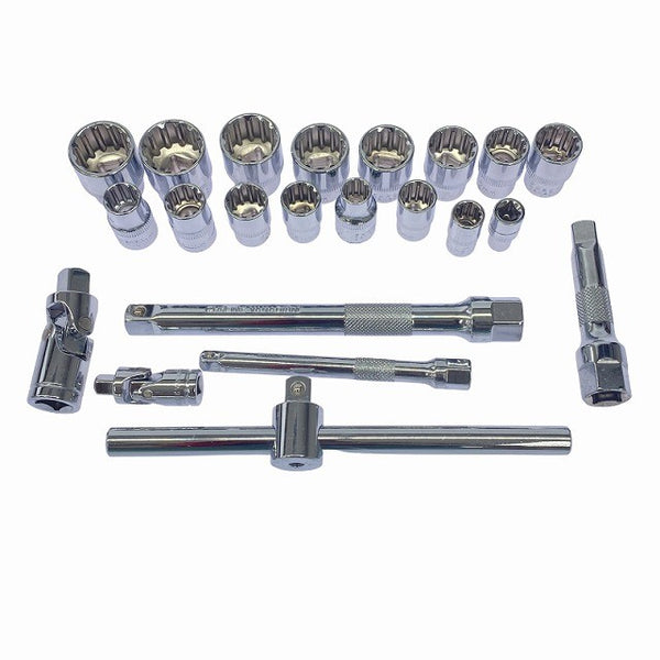 ☆中古美品☆STRAIGHT ストレート 1/4 3/8 ツールセット 25ピース Art.10-670 ソケットレンチ ラチェットレンチ 工具セット131638 - 10