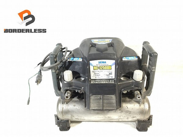 ☆中古品☆SEIWA 精和産業 セイワ ハンディーコンプレッサー HC-1250DX 一般圧2口 エアーツール 塗装 電動 エアコンプレッサー117472 - 1