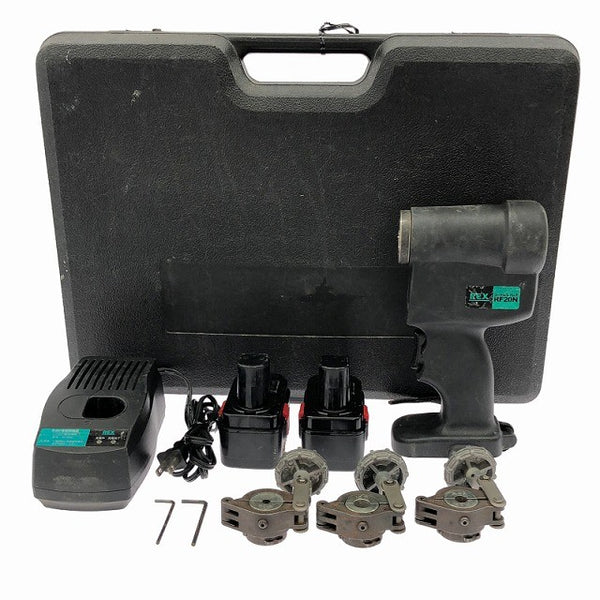 ☆中古品☆REX レッキス コードレスフレア RF20N バッテリー2個 充電器付き 電動工具 加工 配管 フレアツール134311 - 3