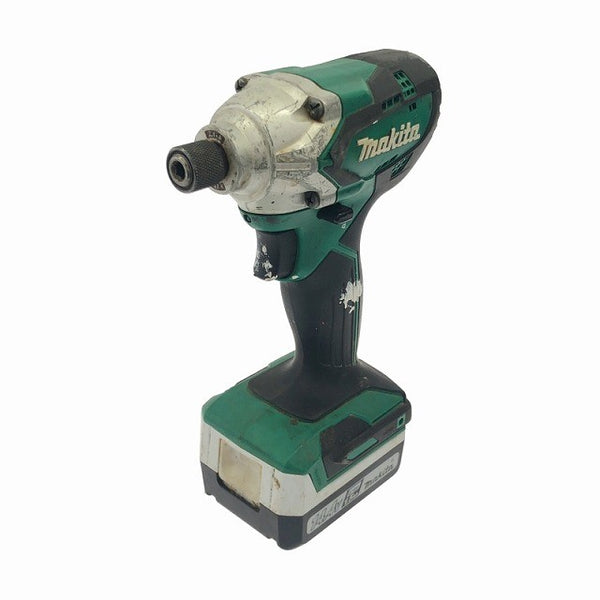 ☆中古品☆makita マキタ 14.4V 充電式インパクトドライバー MTD001DSX バッテリー2個(14.4V 1.5Ah) 充電器 ケース付 DIY用116979 - 4