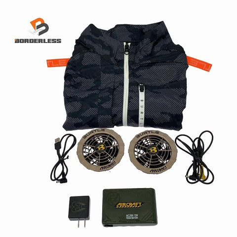 ☆極美品3点☆BURTLE バートル 13V エアークラフト専用バッテリー AC260 ファンユニット AC271 ケーブル付 ファンベストLサイズ131079