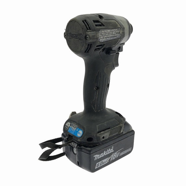 ☆中古品☆makita マキタ 18V 充電式インパクトドライバー TD173D バッテリー2個(18V 6.0Ah)付き ※充電回数14回と40回 締付け - 6