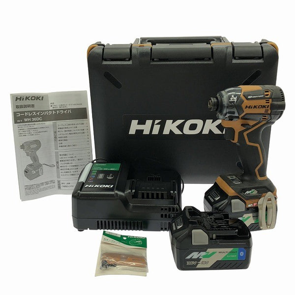 ☆未使用品☆HIKOKI ハイコーキ 36V コードレスインパクトドライバー WH36DC(2XPS)(GC) 限定色グランドキャメル フルセット132955 - 3