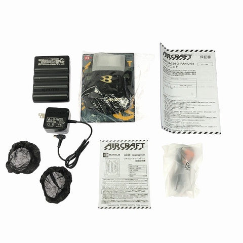☆未使用品セット☆BURTLE バートル 24V エアークラフト専用バッテリー AC09 ファンユニット AC09-1 黒/ブラック 2025年モデル128410 - 0