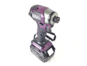 ☆極美品☆限定色 makita マキタ 18V 充電式インパクトドライバ TD173DGXAP パープル バッテリー2個(6.0Ah)充電器 ほぼ未使用品121768 - 3