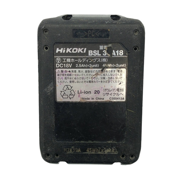 ☆中古品セット☆ HIKOKI ハイコーキ マルチボルトバッテリ― BSL36A18 充電器UC18YDL リチウムイオン/LITHIUM-ION118456 - 10