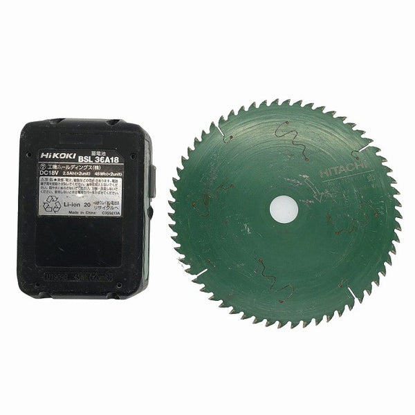 ☆中古品☆ HiKOKI ハイコーキ 165mm コードレス丸ノコ C3606DA(SK) バッテリ(BSL36A18)付き 製造21-6 電動工具 切断機 木工117211 - 10