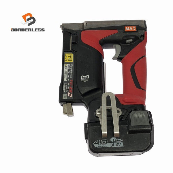 ☆比較的綺麗です☆MAX マックス DC14.4V/18V バッテリタッカ TG-ZB2 バッテリ(14.4V 4.0Ah) 電動工具 大工道具130266 - 1