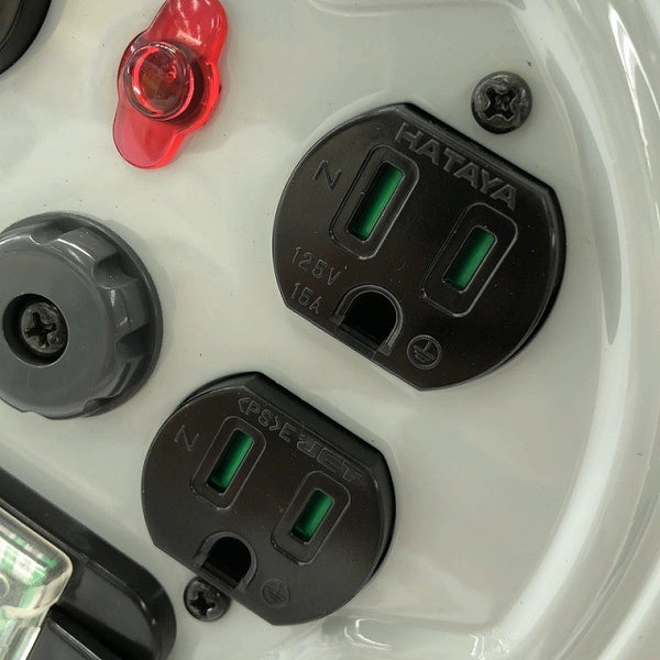 ☆中古美品☆HATAYA ハタヤ 100V 30m 業務用戦力リール BM-30K 漏電遮断器付 屋内用 電工ドラム コードリール 延長コード138483 - 8