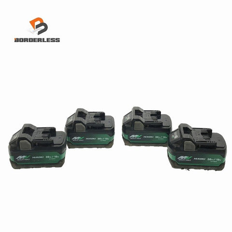 ☆中古品 4点セット☆HiKOKI ハイコーキ 36V 2.5Ah 純正 マルチボルトリチウムイオンバッテリー BSL36B18X 電池 蓄電池120848