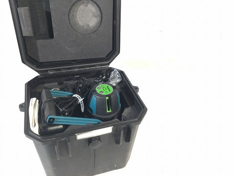 ☆比較的綺麗☆makita マキタ 10.8V 充電式屋内･屋外兼用墨出し器 SK312GDN 受光器 充電器 ケース付 グリーンレーザー墨出し器125378 - 0