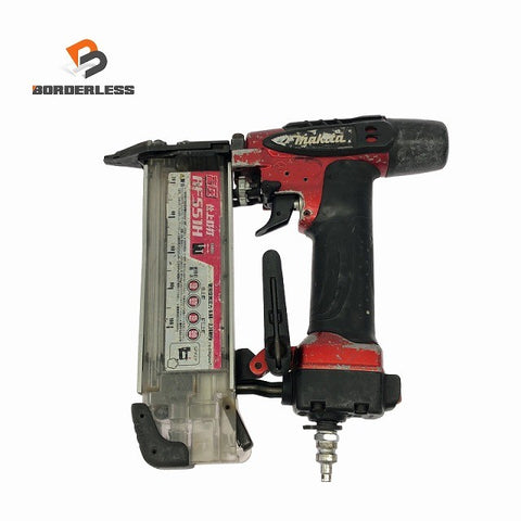 ☆中古品☆makita マキタ 55mm 高圧 仕上釘打機 AF551H 赤 フィニッシュネイラ 仕上釘打ち機 仕上げ釘打機 エア工具 エアツール131774