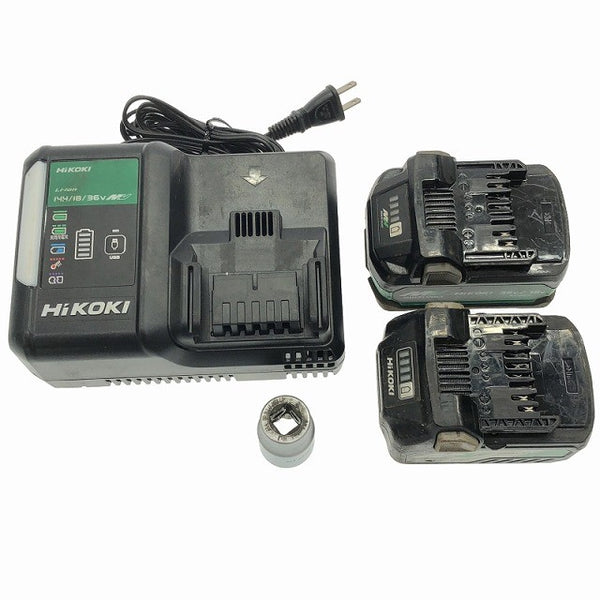 ☆中古品☆HiKOKI ハイコーキ 36V コードレスインパクトレンチ WR36DC バッテリー2個 充電器付き 電動工具 締め付け120702 - 9