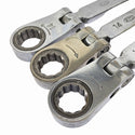 ☆中古品3本セット☆KTC 京都機械工具 首振りラチェットめがねレンチ MRF-14 14mm フレックス ラチェットメガネレンチ ハンドツール131416 - 6
