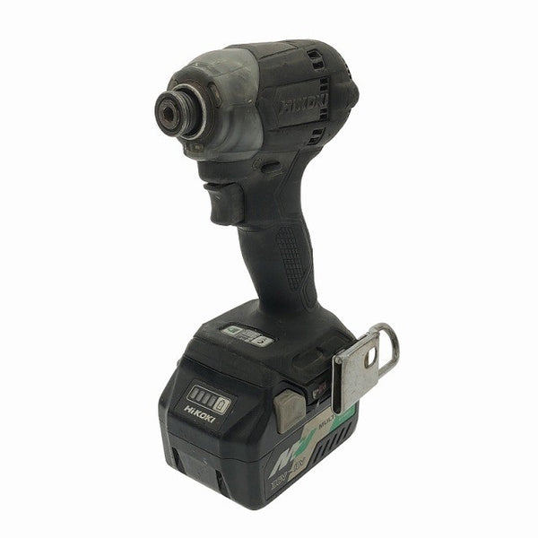 ☆中古品☆ HIKOKI ハイコーキ 18V コードレスインパクトドライバー WH18DC 黒 マルチボルトバッテリー2個(2.5Ah)充電器+ケース117384 - 4