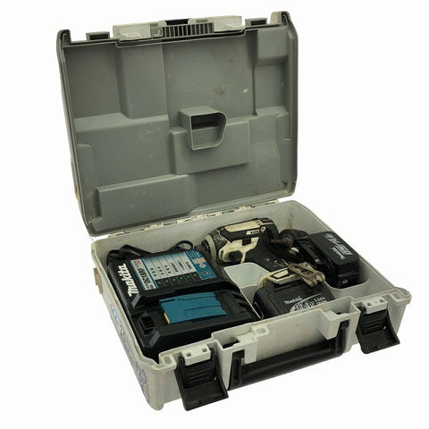 ☆中古品☆makita マキタ 14.4V 充電式インパクトドライバー TD138D バッテリ2個(14.4V3.0Ah) 充電器 ケース付 コードレス 電動工具133835 - 0