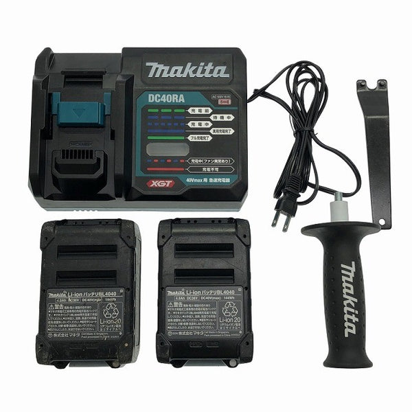 ☆中古品☆makita マキタ 40Vmax 100mm 充電式ディスクグラインダ GA009GRDX 青/ブルー 本体+バッテリー2個(4.0Ah)充電器+ケース114833 - 10