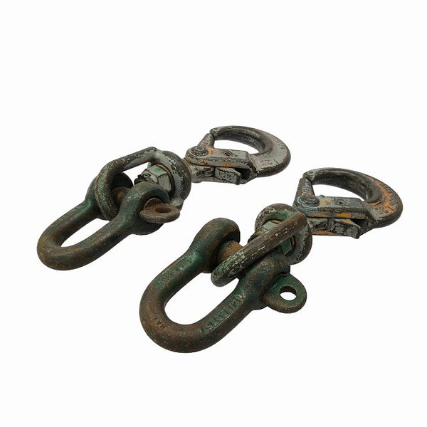 ☆中古品2個セット☆KITO キトー スイベルフック HK013A シャックル付 荷重1.25ton アイタイプ 吊りフック 吊り具 スリングフック131165 - 2