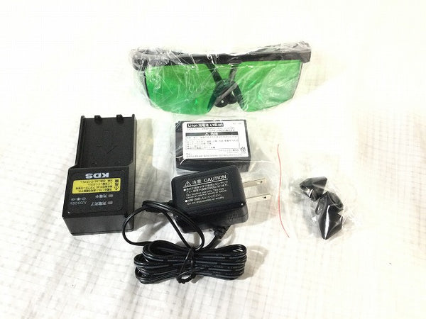 ☆未使用品☆ ムラテックKDS 高輝度グリーンレーザー墨出し器 ATL-96RG 本体+パーツ+バッテリ1個+充電器+電池+ケース 光学114839 - 10