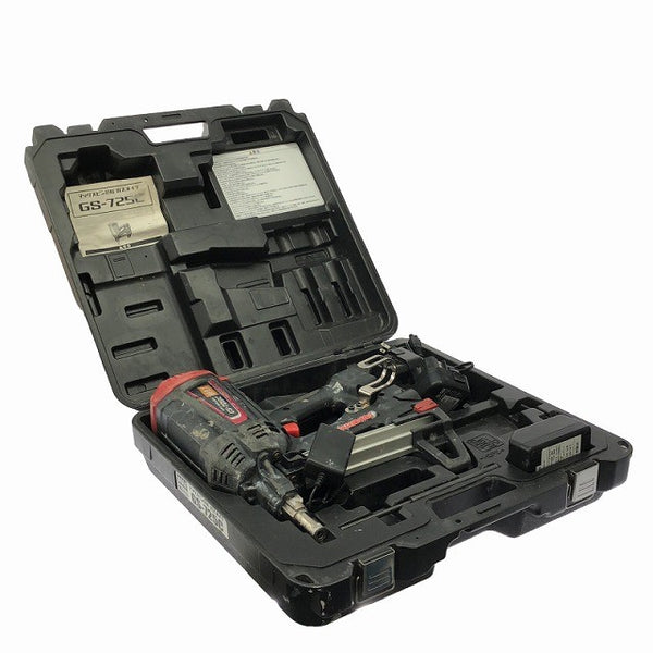 ☆中古品☆MAX マックス ガスネイラ GS-725C バッテリ2個 充電器 ケース付 コンクリート 鋼板 ピン打ち機128789 - 2