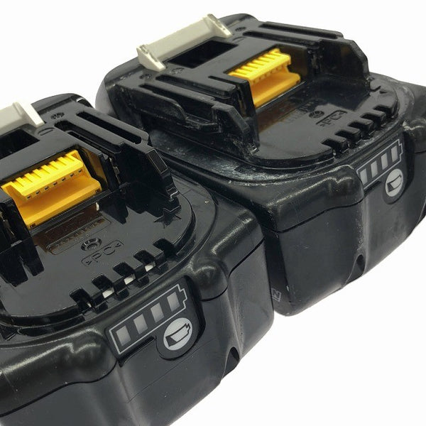 ☆比較的綺麗2個※充電回数2回と3回☆makita マキタ 18V 6.0Ah 純正 リチウムイオンバッテリー BL1860B 雪マーク 残量表示付127919 - 7