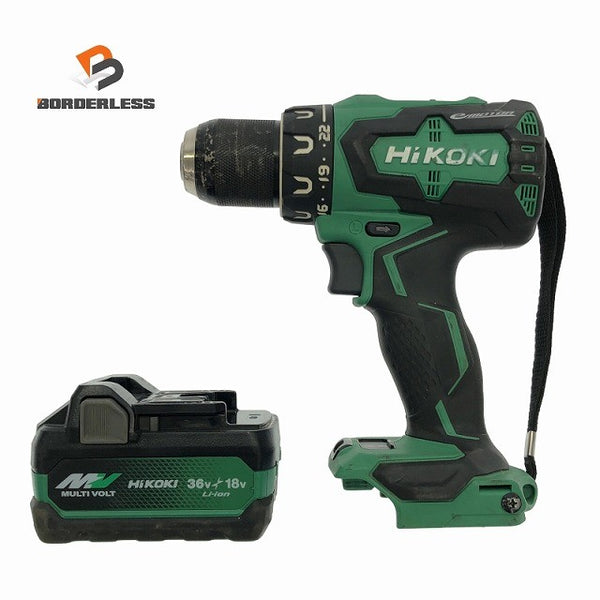 ☆比較的綺麗です☆HiKOKI ハイコーキ 18V 13mmコードレスドライバドリル DS18DBSL バッテリー(BSL36A18X)付き124532 - 1