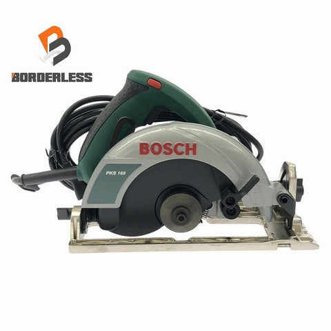 ☆中古美品☆BOSCH ボッシュ 100V 165mm ブレーキ付丸のこ PKS165 本体のみ 切断 内装 大工 マルノコ/丸のこ/丸鋸114679