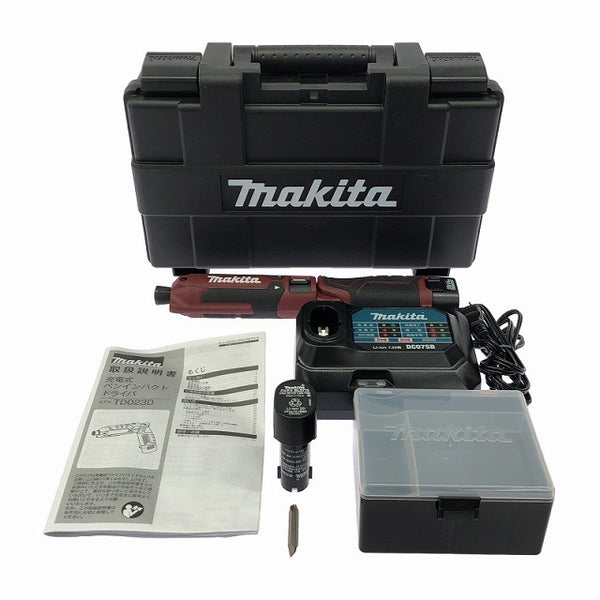 ☆美品☆makita マキタ 7.2V 充電式ペンインパクトドライバー TD023DSHXAR 赤/レッド バッテリ2個(1.5Ah) 充電器 ケース付131235 - 3