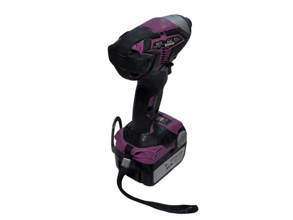 ☆中古品☆HITACHI 日立 14.4V コードレスインパクトドライバ WH14DKL 充電器+バッテリ2個 14.4V 3.0AH ケース134749 - 5