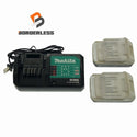 ☆中古品セット☆makita マキタ 18V 1.5Ah 純正 ライトバッテリー2個 BL1815G 14.4V/18V用 充電器 DC18SG リチウムイオンバッテリー116028 - 1