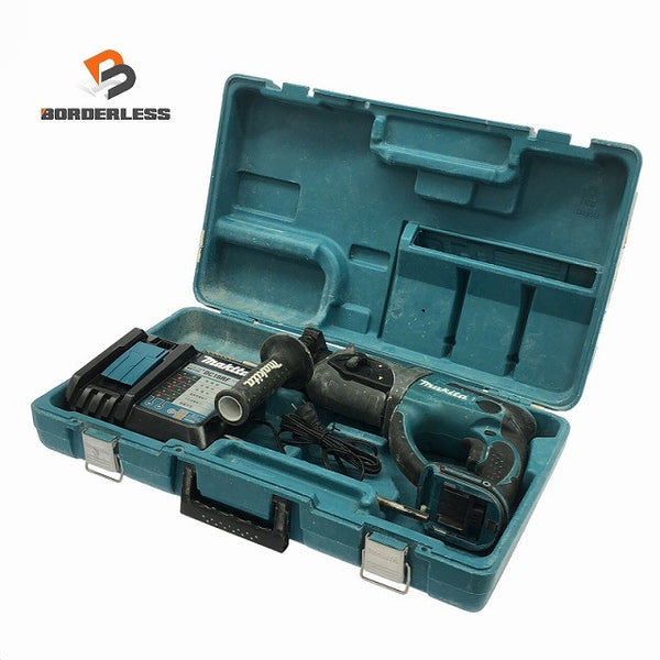 ☆中古品☆makita マキタ 18V 20mm 充電式ハンマドリル HR202D ケース付 充電器DC18RF 穴あけ ハツリ機 斫り機 破砕137729 - 1