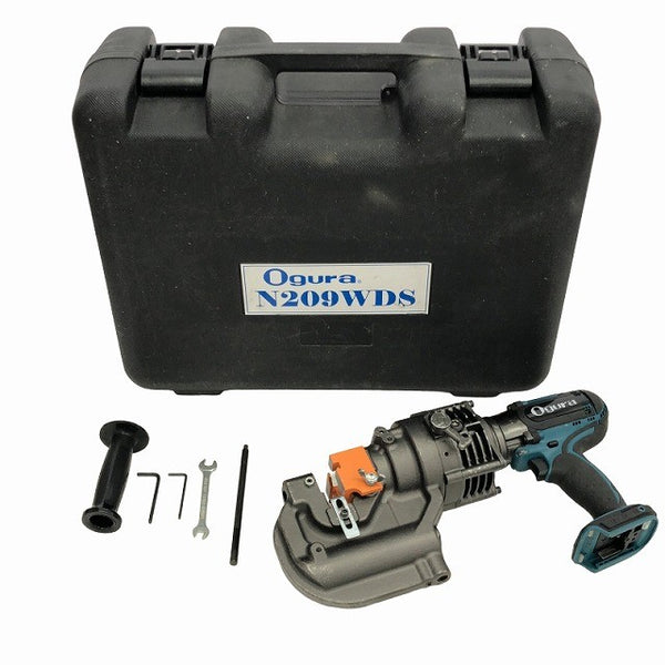 ☆中古品☆ OGURA オグラ 18V コードレス油圧式パンチャー N209WDS 青/ブルー本体+パーツ+ケース 切断 鉄工116917 - 3