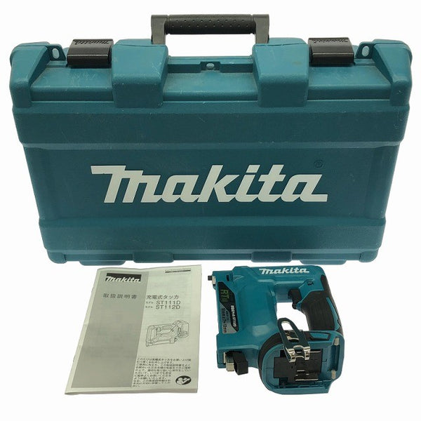 ☆中古比較的綺麗☆makita マキタ 18V 充電式タッカー ST112DZK 本体＋ケース付 RT線10mm コードレス バッテリー式 電動工具133523 - 3