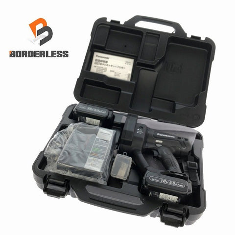 ☆未使用品☆Panasonic パナソニック 14.4V/18V 充電全ネジカッター EZ45A9LJ2G-B バッテリ2個(18V5.0Ah) 充電器 ケース付 充電式130204