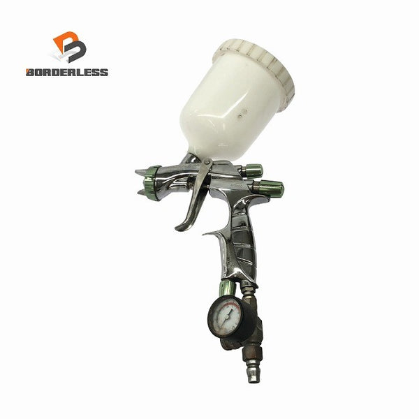 ☆中古品☆アネスト岩田 entech ハンドスプレーガン LS-400-05 カップ＋圧力計付 口径1.3mm 重力式 エアスプレーガン 吹き付け塗装130677 - 1