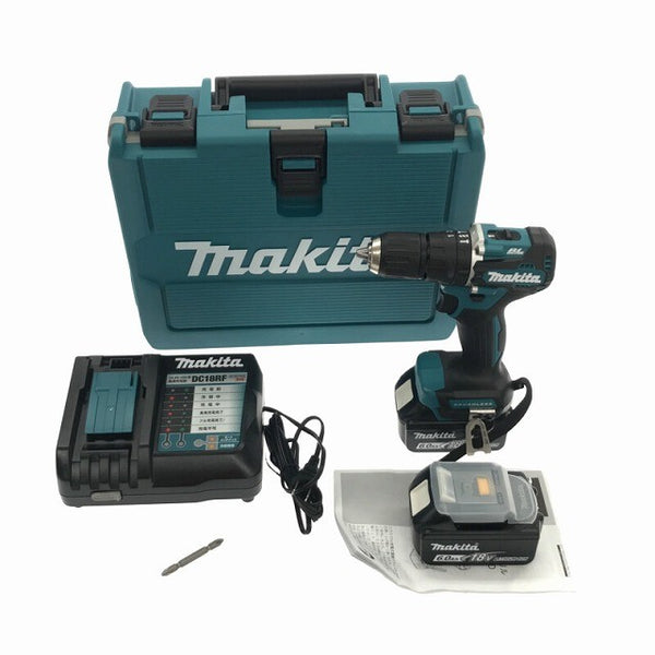 ☆未使用品☆ makita マキタ 18V 充電式振動ドライバドリル HP487DRGX 青/ブルー バッテリー2個(6.0Ah)充電器+ケース119365 - 3
