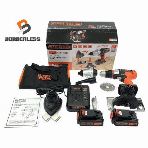 ☆未使用品☆BLACK＋DECKER ブラック＆デッカー 18V コードレスマルチツールプラス EVO185P1 MultiEVO/マルチエボ 充電式 116631