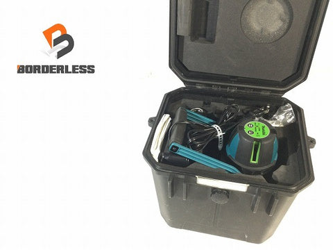 ☆比較的綺麗☆makita マキタ 10.8V 充電式屋内･屋外兼用墨出し器 SK312GDN 受光器 充電器 ケース付 グリーンレーザー墨出し器125378
